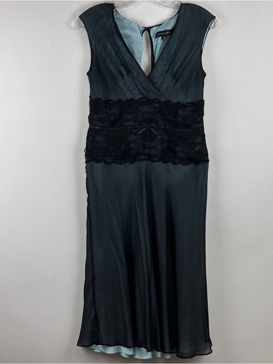 Adrianna Papell Dresses & Skirts - Adrianna Pappell Y2K Whimsigoth Lace Waist Sleeveless Silk Midi Dress